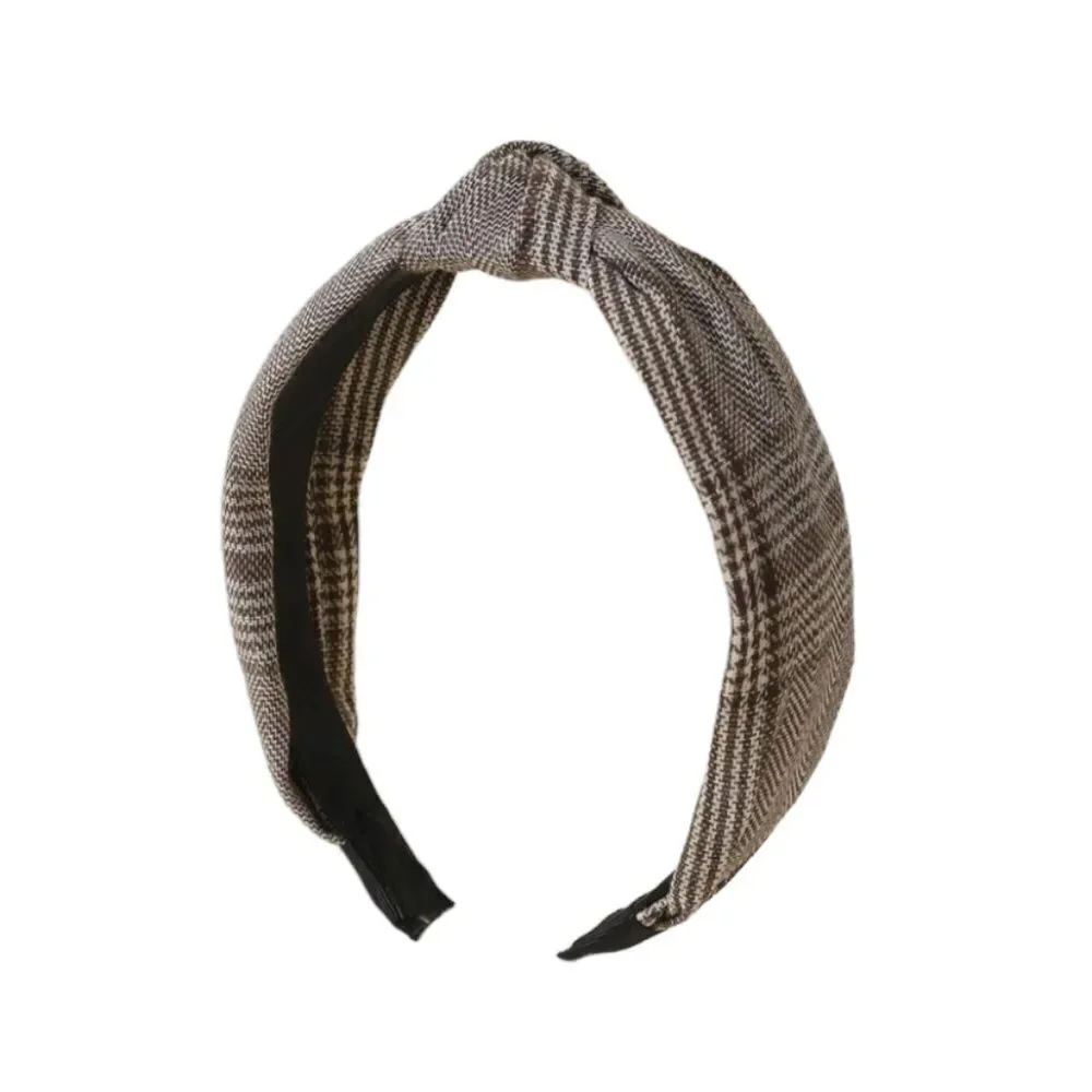 Prince of Wales Check Plaid Knotted Headband
